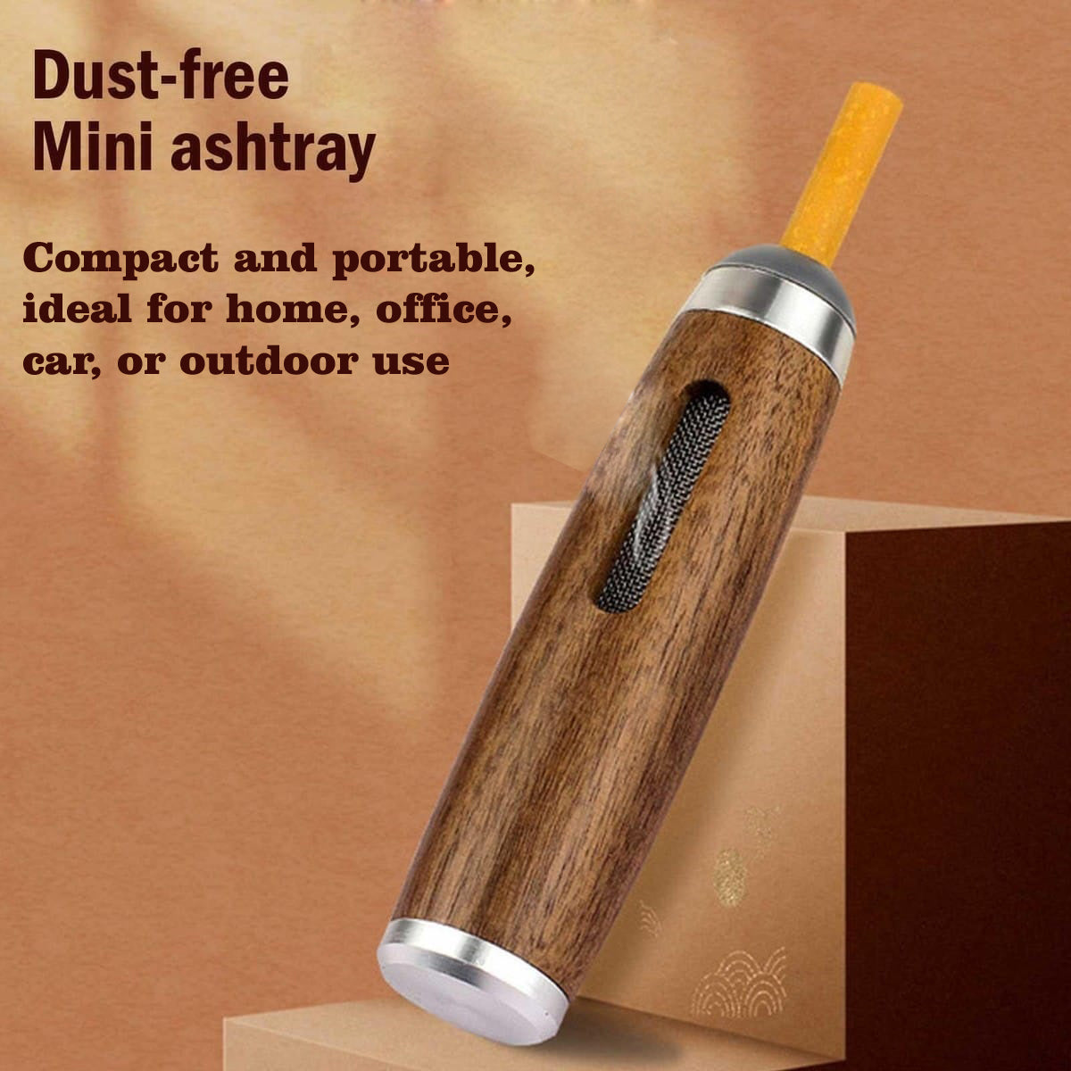 Premium Dust-Free Ashtray | Portable & Windproof Design.